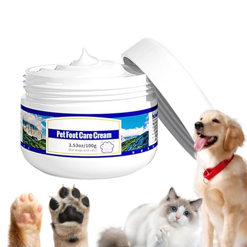 Aizuoni Hundefußbalsam, Hundepfotenbalsam | 100g natürlicher Fußbalsam Katzenpfotencreme,Welpenpfotencreme, pflegendes Wachs für rissige Hundepfoten, Hundepfotenbalsam für trockene Nasen und Pfoten von Aizuoni