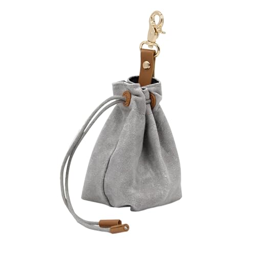 Aizuoni Hundevergnügen Beutel, Welpen -Trainingstasche - Outdoor -Hunde Walking -Bag mit Gürtelclip,Tragbarer Draw -String -Welpen -Lebensmittelspender für Camping, Park, Hof, Garten von Aizuoni