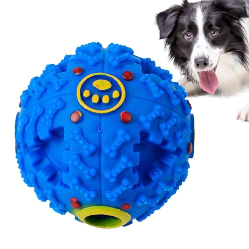 Aizuoni Intelligenzspielzeug Für Hunde, Futterball Für Hunde, Kicherball Für Hunde, Hundespielzeug Ball, Quietschender Hundespielzeugball Mit Sound, Hundefutterspielzeug,Hundeleckerli-Spenderspielzeug von Aizuoni