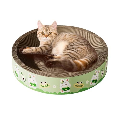 Aizuoni Katzenkratzbrett, Katzenkratzbrett | Cat Pad Board Scratcher - Runder Katzenkratzer aus Pappe, Kratz-Lounge-Bett für kleine Katzen, Haustiere von Aizuoni