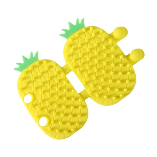 Aizuoni Katzenkratzer Selbstpfleger,Selbstpflegender Katzenkratzer, Ananas-Design, Katzenbacken-Selbstkratzer, Weiche Gesichtskratzerbürste, Katzenwand-Eckenpfleger, Verstellbarer von Aizuoni