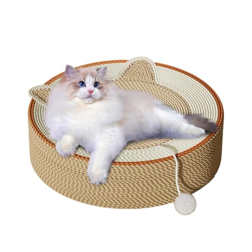 Aizuoni Katzenkratzpads,Runder Katzenkratzer | Pet Kitten Scratcher Kratzpads,Verschleißfeste Kratzlounge für kleine, mittelgroße und große Katzen von Aizuoni