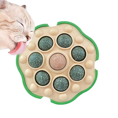 Aizuoni Katzenminze-Wandbälle für Katzen,Katzenminze-Wandball | Leckbare Kugeln mit -Katzenminze - Katzenminze-Ball-Spielzeug für Katzen an der Wand, Spielzeug zum Lecken gesunder Kätzchen, zum Kauen von Aizuoni