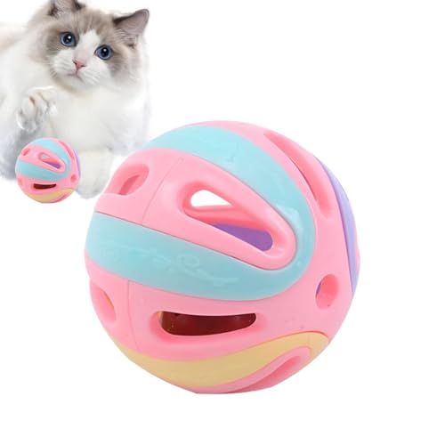 Aizuoni Katzenspielzeug Mit Glocke,Jingle-Spielzeug Für Katzen, Interaktives Katzenspielspielzeug, Glockenspielzeug, Tragbare Hohle Katzen-Jingle-Bälle Für Drinnen, Kätzchen, Kleine Katzen, Haustiere von Aizuoni