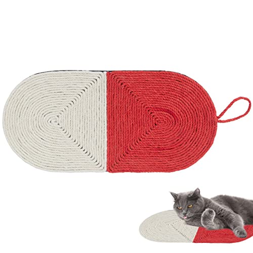 Aizuoni Kratzmatte Katze, Katzen Kratzmatte, Sisal Teppich, Katzen-Kratzblock, Sisal-Kratzunterlage Für Katzen, Schützendes Katzenkratzspielzeug Für Katzen Im Innenbereich Für Sofa, Kissen von Aizuoni