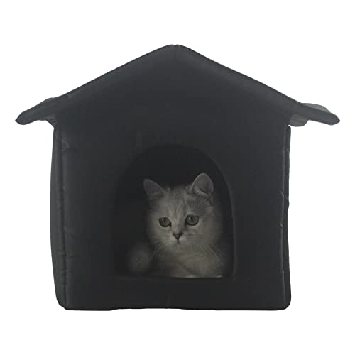 Aizuoni Outdoor Katzenhaus, Wetterfeste Katzenhöhle, Hundehütte Outdoor, Isoliertes Katzenhaus Für Den Winter Im Freien, Isoliertes Katzenhaus Für Den Außenbereich, rutschfeste Unterseite, Abnehmbare von Aizuoni