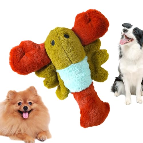 Aizuoni Quietschspielzeug für Hunde - Welpenspielzeug - Bissfestes Tier-Motiv, Robustes, hübsches Plüschhunde-Quietschspielzeug für kleine, mittelgroße Hundewelpen von Aizuoni