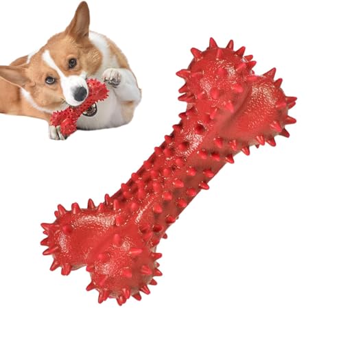 Aizuoni Stacheliges Gummiknochen-Hundespielzeug - Stacheliges Knochenspielzeug für Hunde aus Gummi - Weiches Welpenspielzeug, Apportierspielzeug zum Zahnen für Haustiere, Mundgesundheit, von Aizuoni