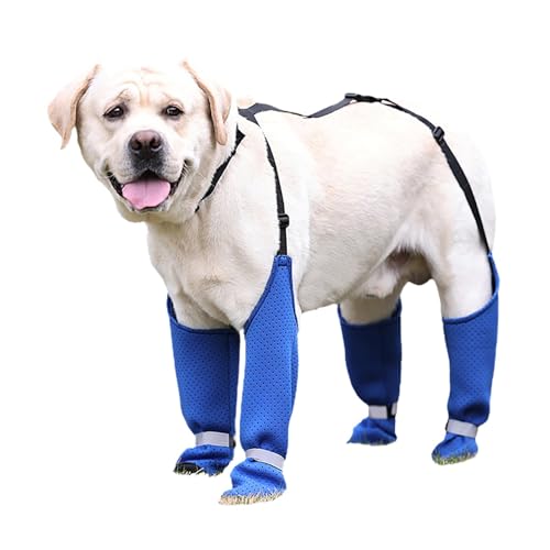 Aizuoni Strapsstiefel Für Hunde, Wasserdichte Strapsstiefel Für Hunde - Wasserdichte Hundestiefel Mit Hosenträgern | Rutschfeste Mittelgroße Hunde-Winterstiefel Mit Hosenträgern, Schmutzabweisend, Für von Aizuoni