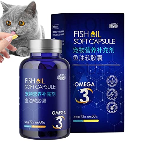 Aizuoni Tierernährung Fischöl Natürliches Tiefseekatzen-Fischöl - Nahrungsergänzungsmittel mit hoher Schmackhaftigkeit für Hunde, Katzen und andere Tiere von Aizuoni