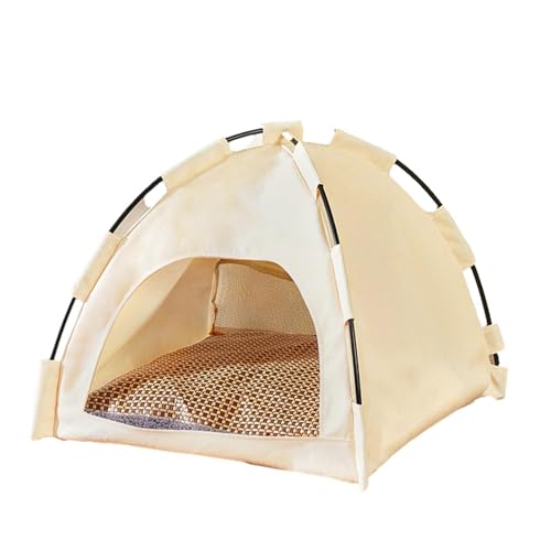 Aizuoni Tragbares Katzen-Tipi-Zelt, Faltbares Waschbares Katzen-Tipi-Hundezeltbett | 42 * 42 * 38CM Haustier Käfig Katze Zelt Laufstall Welpen Zwinger Outdoor Hunde Haus Für Kaninchen, Hund von Aizuoni