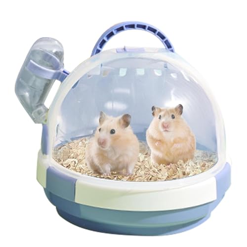 Aizuoni Transportbox für Haustiere, Transportbox für Kleintiere | Anti-Kau-Hamsterträger-Kleintierkäfige | Tragbarer Hamsterkäfig, Tiertransporter, leicht, für Chinchilla, Eichhörnchen, Eidechse von Aizuoni