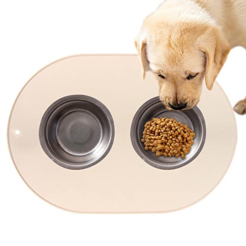 Aizuoni Trinknapfmatte für Haustiere | Silikon-Haustiermatte zum Essen und Trinken,Nicht leicht zu verformende Futtermatte für Haustiere im Innenbereich für Katzen, Hunde und andere Tiere von Aizuoni