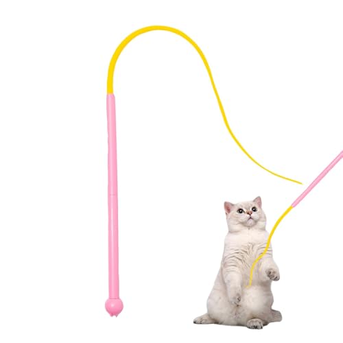 Aizuoni Twiggle Tail Katzenangel, Twigletail Katzenangel, Swinging Tail Cat Toy, Silikon Teaser Zauberstab Für Katzen, Innovatives Katzenspielzeug Aus Silikon,Verschleißfestes Schwanz-Teaser-Spielzeug von Aizuoni