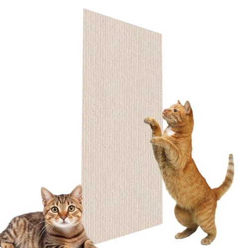 Azioni Kratzmatte Katze, Kratzmatte Katze Wand, Katze Kratzpads Für Katzen, Kratzpad Für Katzen, Katzenkratzbrett-Pfosten, Zuschneidbares Kratzbrett, Möbelschutz, Wandkratzer, Kratzunterlage von Aizuoni