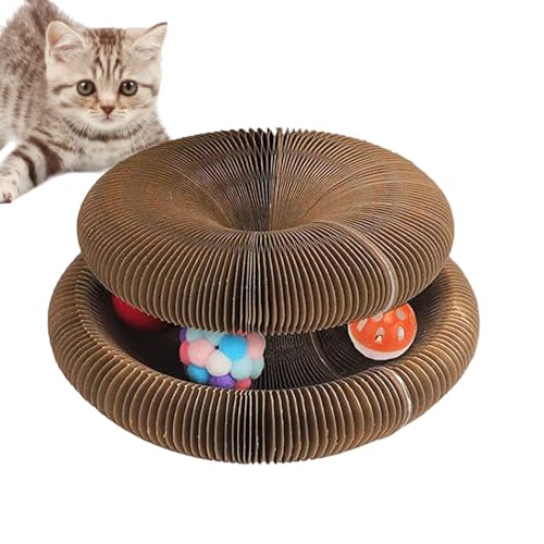 Katzenwirbel, Katzen Wirbel Spielzeug, Katzen Spielzeug, Katzenliebling Akkordeonspielzeug, Fummelbrett Für Katzen, Faltbares Schleifbrett, Interaktives Und Pädagogisches Spielzeug Für Kätzchen von Aizuoni