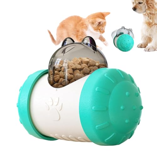 Leckerli-Ball-Hunde-Leckerli-Spender-Spielzeug, Leckerli-Spender-Hundeball - Interaktiver Tumbler Swing Futterspenderball für Katzen | Leckerli-Spenderspielzeug, IQ-Training-Futterpuzzleball für Welpe von Aizuoni