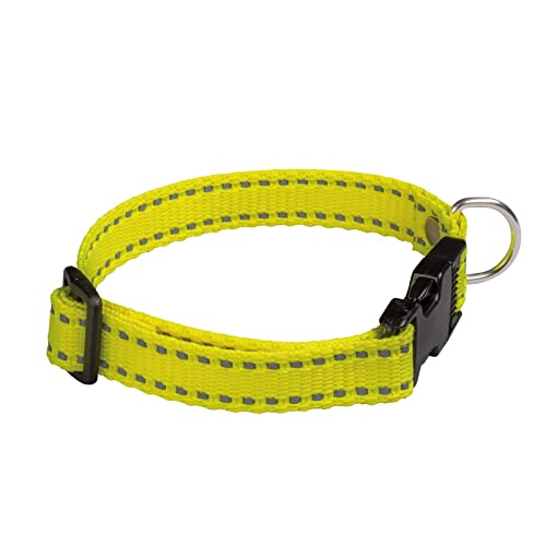 AKAH Hundehalsband verstellbar orange/Neongelb - Halsband Jagdhund klein - Halsung Hund (Neongelb) von Akah