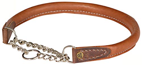 Akah Halsung aus Yak-Leder Hundehalsung für Jagdhunde Hundehalsband von oefele.de robust & strapazierfähig (40 cm) von Akah