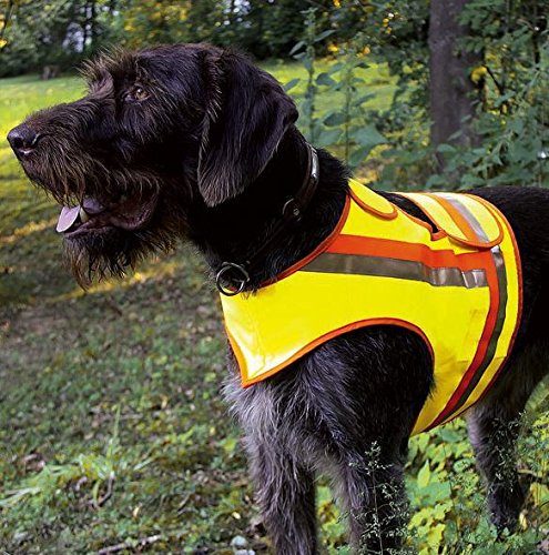 Akah Hunde-SIGNALWESTE Reflektorweste, Gelb, L, für Große Hunde von Akah