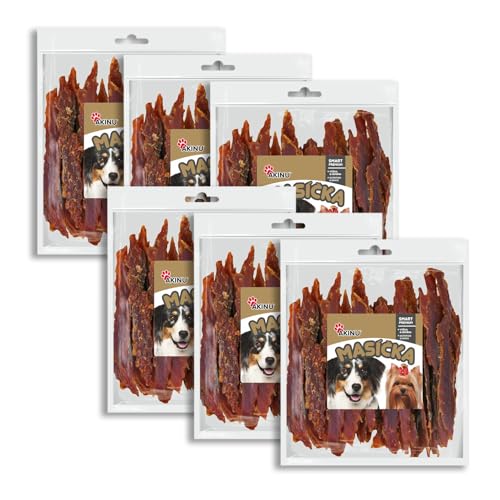 Akinu Hundeleckerli Entenbrust – Getreidefreie Hunde Leckerlis für Training oder als Snack – 6er Pack (6 x 300 g) – Reich an Fleisch, Natürliche Belohnung für Genuss – Dog Treats von Akinu