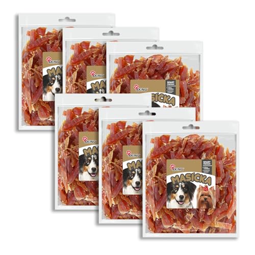 Akinu Fleisch Hühnerstreifen Leckerbissen für Hunde 6er Pack - 6 x 300 g von Akinu