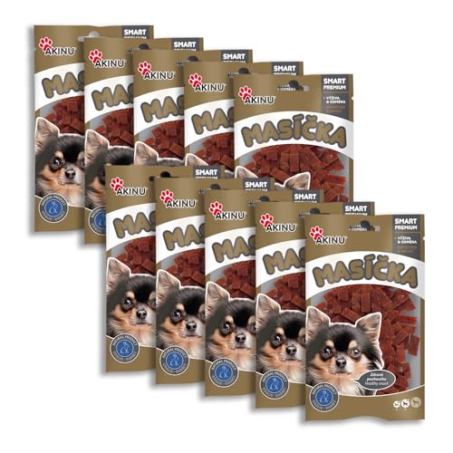 Akinu Hundeleckerli Kaninchenstreifen – Getreidefreie Hunde Leckerlis – 10er Pack (10 x 75 g) – Schonende Rezeptur, Natürliche Belohnung für Sensible Hunde – Dog Treats von Akinu