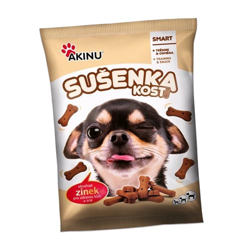 Akinu Hundeleckerli Keks - Knochen mit Zink, Getreidefreie Hunde Leckerlis für Training oder als Snack - 8er Pack (8 x 400 g) – Hoher Nährwert-Natürliche Belohnung für gesunde Zähne & Fell-Dog Treats von Akinu