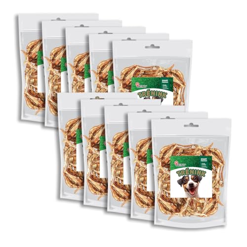 Akinu Training Fisch Leckerbissen für Hunde 10er Pack - 10 x 75 g von Akinu