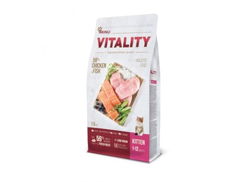 Akinu Vitality Katzenfutter - für Kätzchen | Huhn & Fisch | 1,5 kg | Hochwertiges Katzen Nassfutter von Akinu