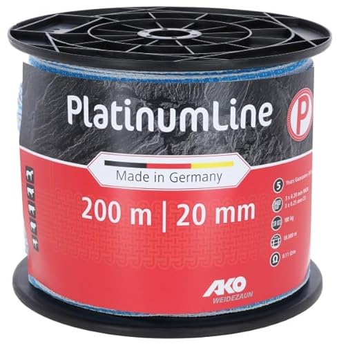 AKO PlatinumLine Band 200mx20mm, weiß/blau von AKO