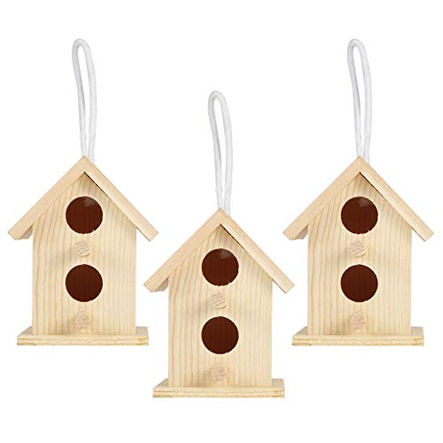 3-teiliges, Innovatives Outdoor-Vogelhaus aus Holz, Nistkäfig-Ornament für den Garten, Multifunktionales Zubehör für den Heimgebrauch von Akozon