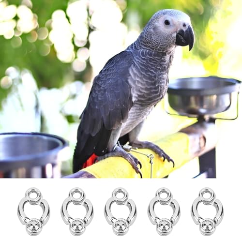 5PCS Metall Haustier Vogel Aktivität Öffnung Training Fuß Ring Zubehör Papageien Käfig SuppliesNo. 5, Multifunktionales Zubehör für den Heimgebrauch (Typ 5 (8,3 x 8,3 x 3,5 Zoll)) von Akozon