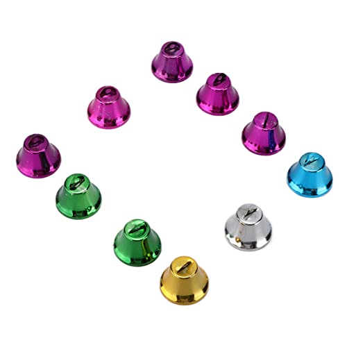 Akozon 10 Stück Bunte Glocken Vogel DIY Zubehör Bunte Eisen Interaktive Glocke für Papageien 10 Stück Bunte Glocken (3.2CM) von Akozon