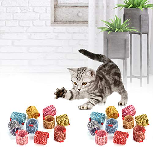 Akozon 10 Stück Pet Wide Kunststoff Bunte Federn Katze für Kätzchen Haustiere 10 Stück Pet Wide von Akozon