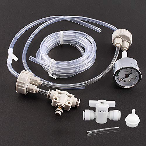 Akozon 1Set Weiß DIY Aquarium Bepflanzt Tank CO2 System Pro Rohr Ventil Gauge Flasche Cap Kit Professionelle Zubehör von Akozon