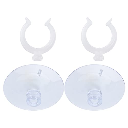 Akozon Aquarium-Airline-Schlauch-Saugnapf, Leistungsstarker Fester Aquarium-Saugnapf mit Clips 6–8 Mm (Kann 22–25 mm Klemmen) von Akozon