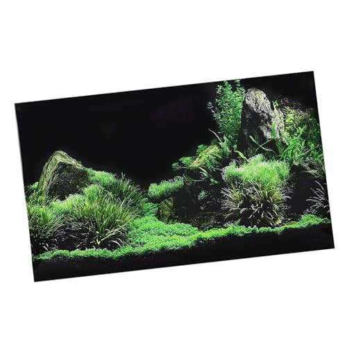 Akozon Aquarium Hintergrund, 55 Gallonen Aquarium Dekoration Aufkleber, DIY Meeresboden Wasser Gras Malerei PVC Aufkleber für Aquarium (122 * 46cm) von Akozon