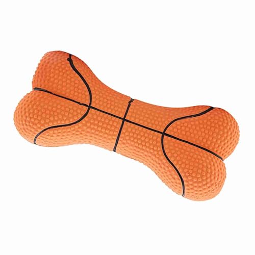 Akozon Bissfester Naturlatex-Knochen-Welpenkauartikel für Hunde (Basketball) von Akozon