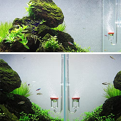 Akozon CO2-Diffusor für Aquarien – Transparenter Blasenzähler – Wasserpflanzen-CO2-Injektor – Verfügbare Größen L, M, S – Effizientes Wasserpflanzenwachstum – Kompatibel mit von Akozon