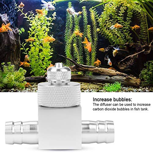 Akozon CO2-Zerstäuber, Kohlendioxid-Blasendiffusor für Aquarium-Graspflanzentank, Professionelles Zubehör für den Einsatz (Innendurchmesser 12 mm Ohne Blasenschreiber) von Akozon