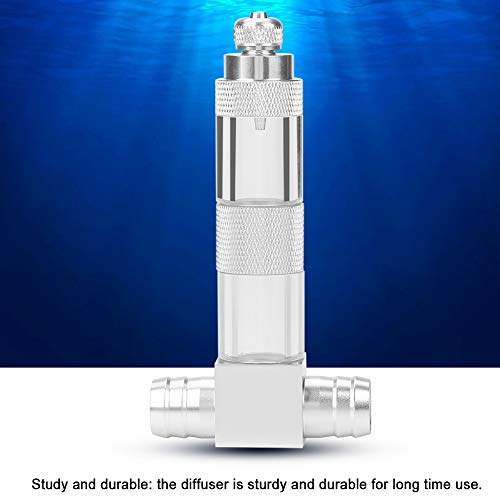 Akozon CO2-Zerstäuber, Kohlendioxid-Blasendiffusor für Aquarium-Graspflanzentank, Professionelles Zubehör für den Einsatz (Innendurchmesser 16 mm Mit Bubbler) von Akozon