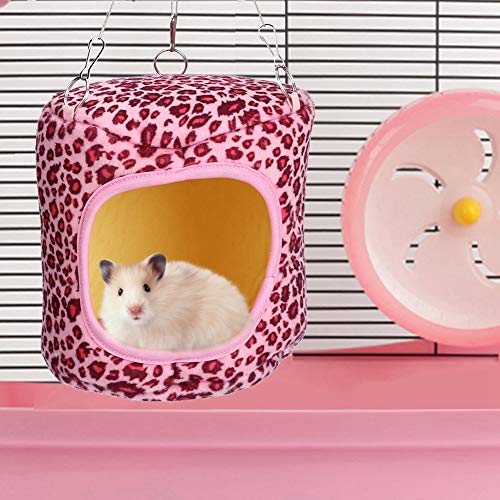 Akozon Gemütliches Kleines Haustier-Baumwollbett für Hamster, Eichhörnchen, Igel, Meerschweinchen, Chinchillas, Fliegende Eichhörnchen und Hasen – Hängendes mit 14,5 cm von Akozon