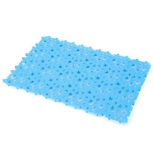 Akozon Hunde-/Katzen-Haustiermatte, Kunststoff, Gespleißt, Hohl, Anti-Rutsch-Pads für Haustierkäfig, Matte, Badezimmerboden (Blue) von Akozon