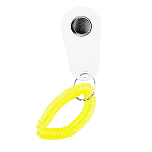 Akozon Hundetrainings-Clicker, Interaktiv, Quietschend, Bequem, Universeller Trainings-Clicker-Ring für Hunde und Katzen, Weißer Hundetrainings-Clicker (White) von Akozon