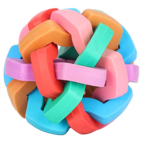 Akozon Hundewelpe, Bunt, Weiches, Quietschendes Hundespielzeug mit Innenglocke, Interaktiver Hundewelpe, Bunt (27 x 19,5 x 19 cm) von Akozon