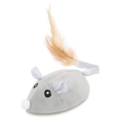 Akozon Katzenmaus USB-Aufladung, Lebensecht, Sicher, Interaktive Kätzchen, Automatisch Bewegliche Mäuse für den Innenbereich, Katzenmaus USB von Akozon