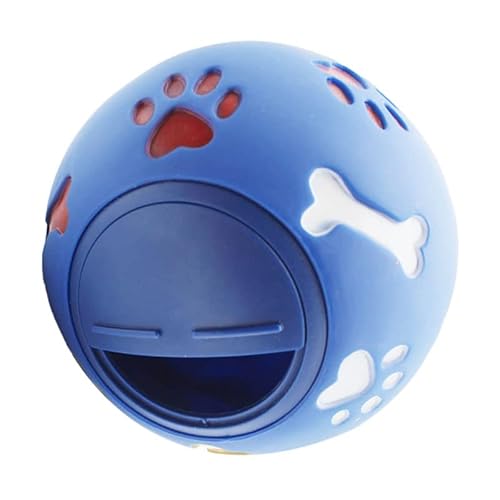 Akozon Leckerli-Spender für Hunde, Langsames Füttern, Verstellbarer Kau-Welpen-Puzzle-Ball, Ornamente für Katzen, Blau, S, 7,5 cm/3,0 Zoll Durchmesser (M 11 cm/4,3 Zoll Durchmesser) von Akozon