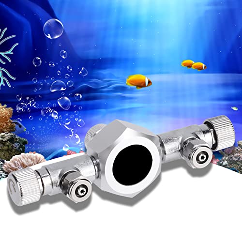 Akozon Multi-Wege-Verteiler, Aquarium-Regler, CO2-Splitterventil, Aquarium, Multi-Wege-Verteiler (2 Durchgänge) von Akozon