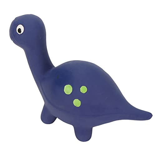 Akozon Quietschende Dinosaurier-Hundeornamente aus Latex, Niedlicher Cartoon, Schmackhaft, Bissfest, Lindert Angstzustände, Interaktives Quietschendes Tier-Hundeornament, Blauer von Akozon